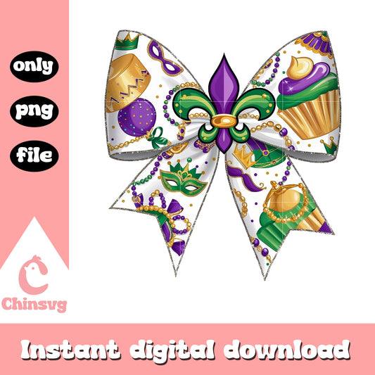 Bow cake mardi gras png, mardi gras 2026 new orleans​ png