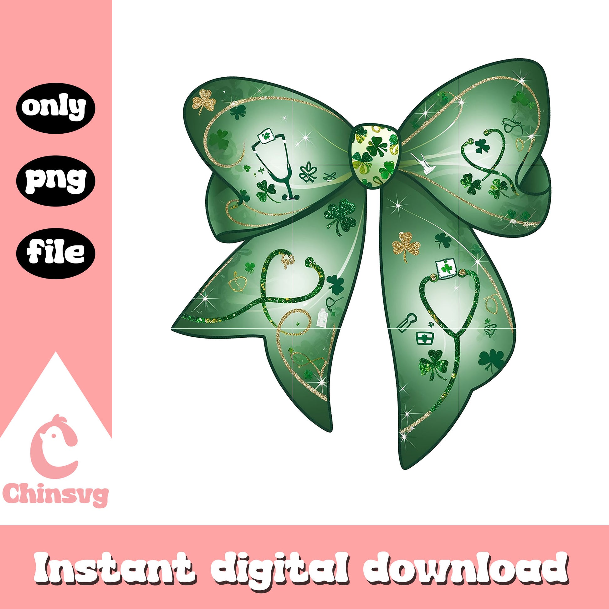 Bow custom st patrick’s png, st patrick's day bows​​ png