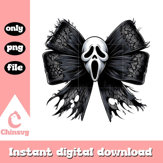 Bow vampire face halloween design png, halloween holiday png