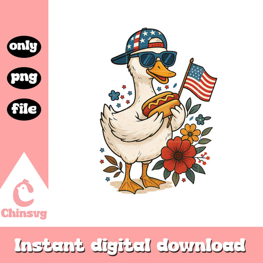 Boy 4th of july goose design png, boy 4th july png, america png