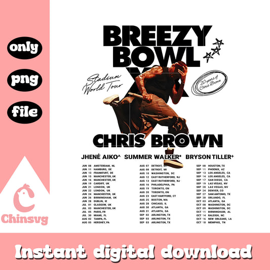 Breezy bowl chris brown design png, breezy bowl xx 2025 png