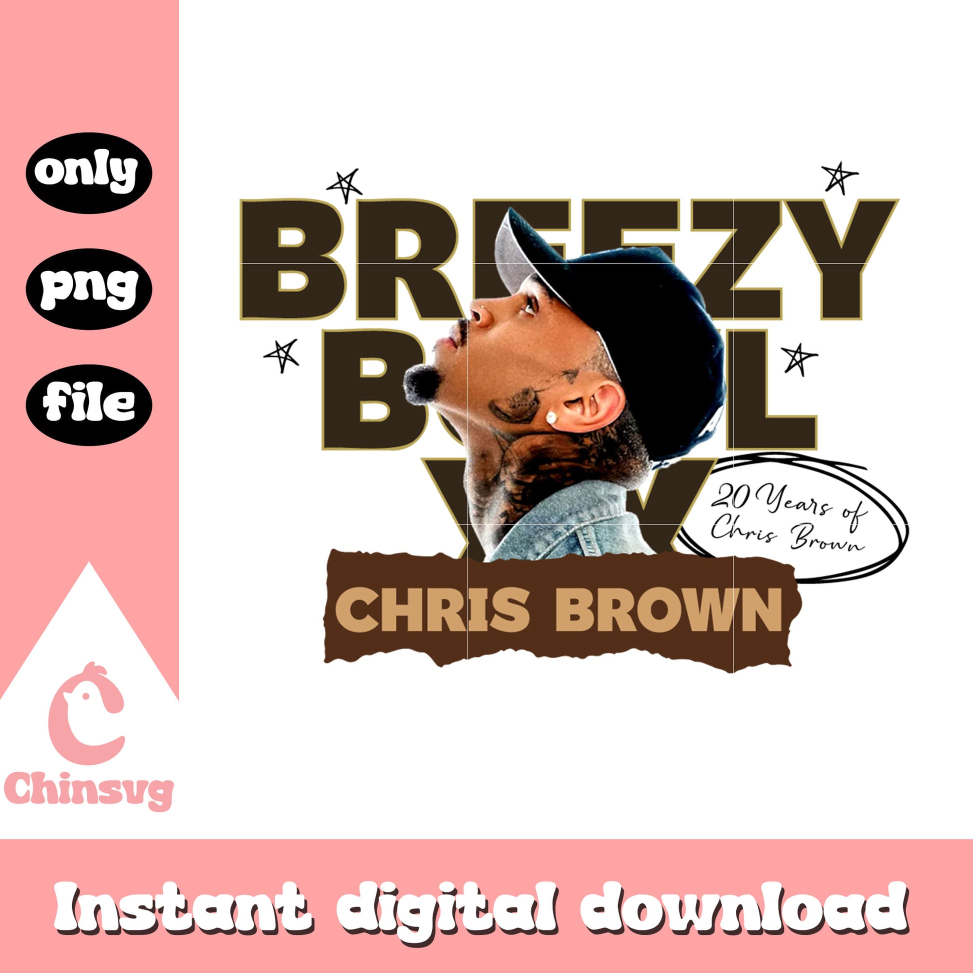 Breezy bowl chris brown portrait design png, chris brown tour​ png