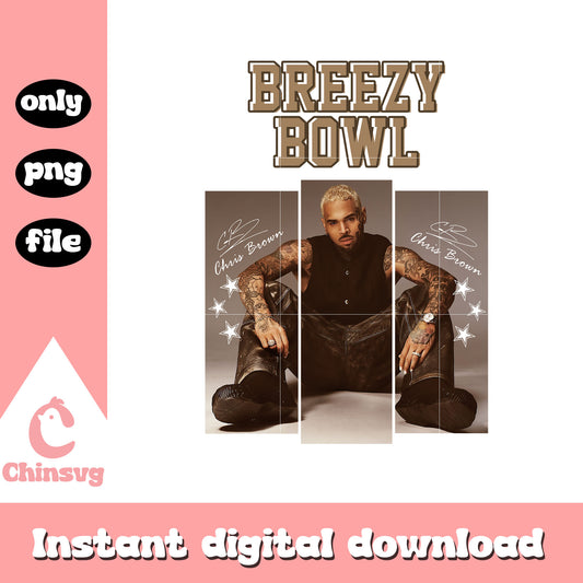 Breezy bowl frame design png, chris brown tour png, breezy bowl xx png
