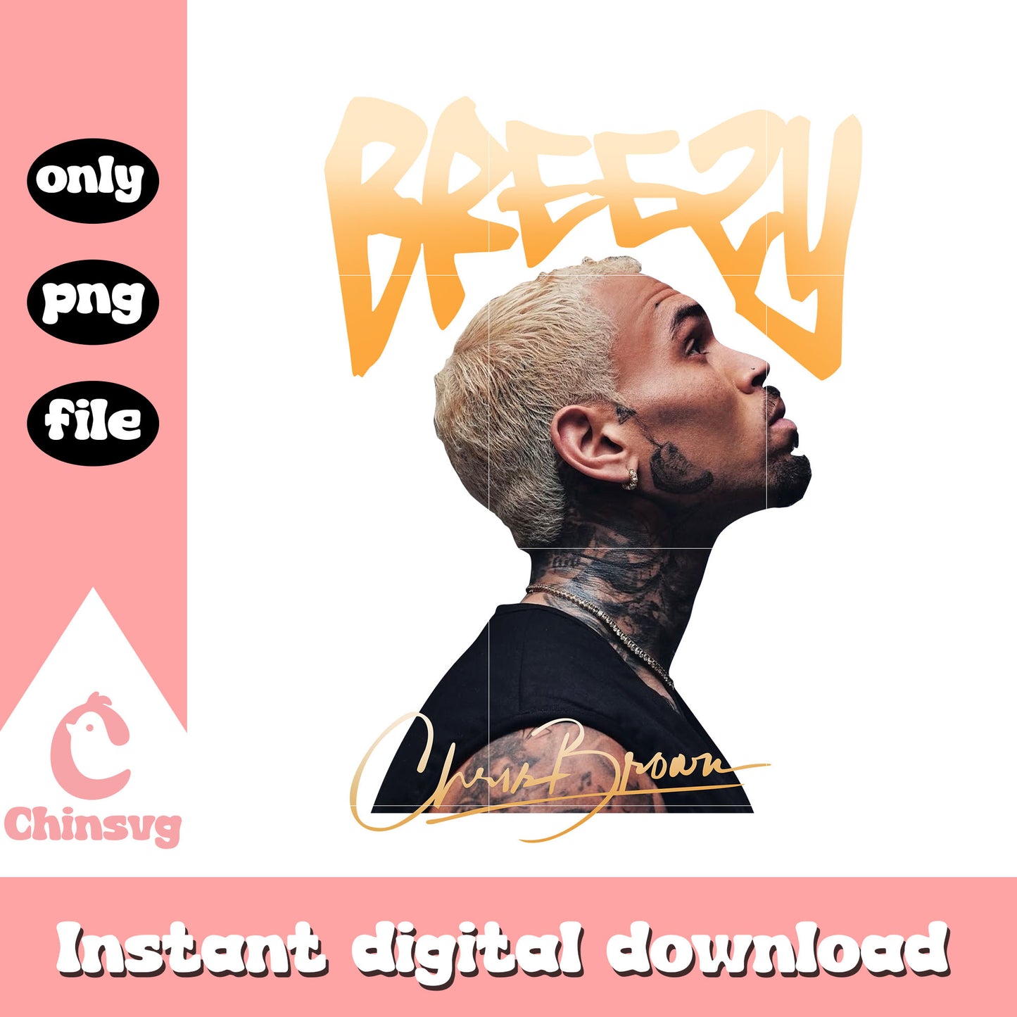Breezy bowl portrait design png, chris brown png, trending png