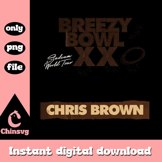 Breezy bowl xx chris brown football png, chris brown chris​ png