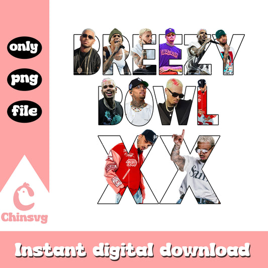 Breezy bowl xx logo design png, chris brown concert png