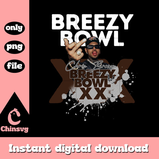 Breezy bowl xx portrait png, chris brown 2025 tour​​ png