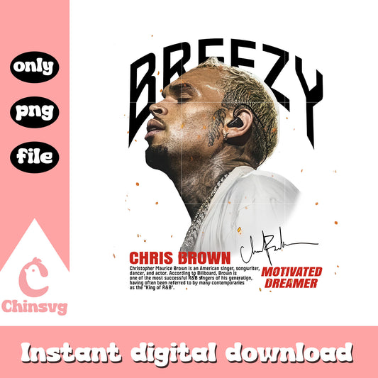 Breezy chris brown tour design png, chris brown 2025​ png