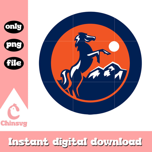 Broncos american football nfl sport logo svg, broncos logo old svg
