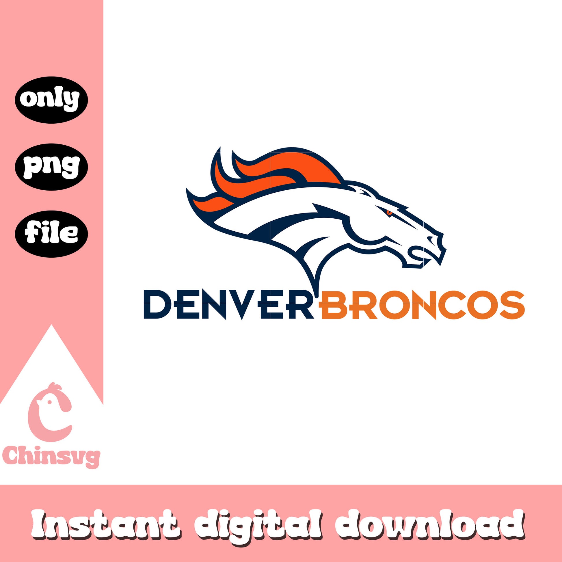 Broncos american football nfl svg, vintage denver broncos logo svg