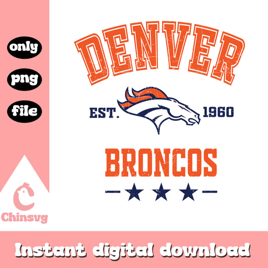 Broncos custom logo star png, denver broncos football​​​​​​​​ png