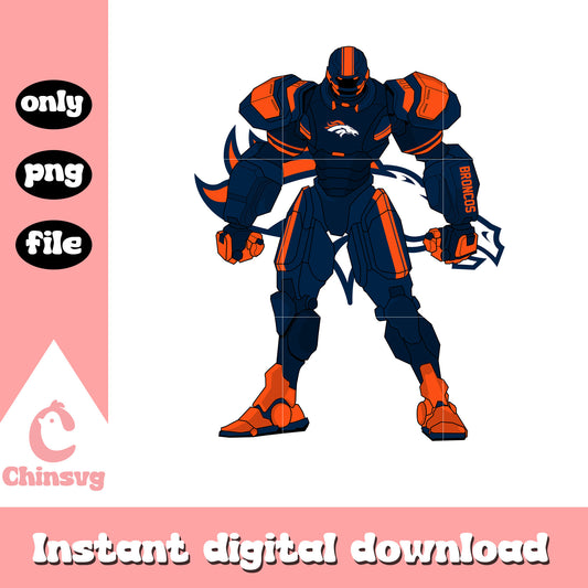 Broncos robot design logo png, denver broncos nfl​​​​ png