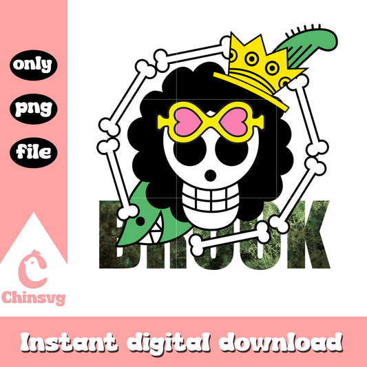 Brook skull design png, one piece episodes png, anime png