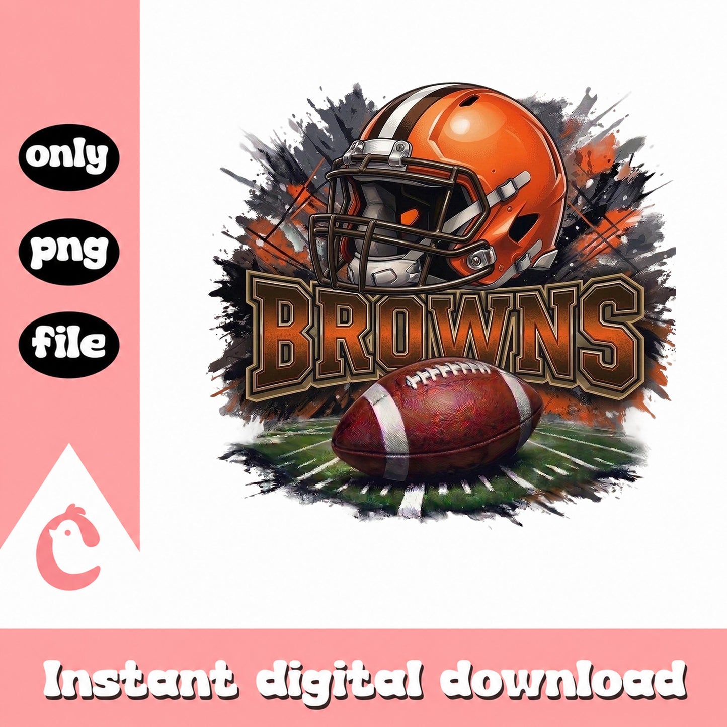Browns Football Helmet Sublimation PNG, NFL Team PNG, Football PNG
