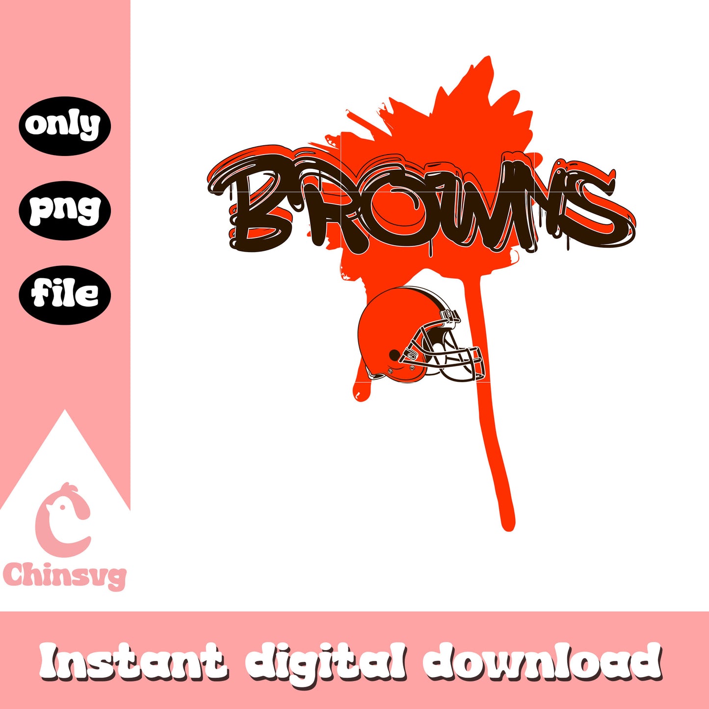 Browns vintage logo design png, Cleveland Browns team png