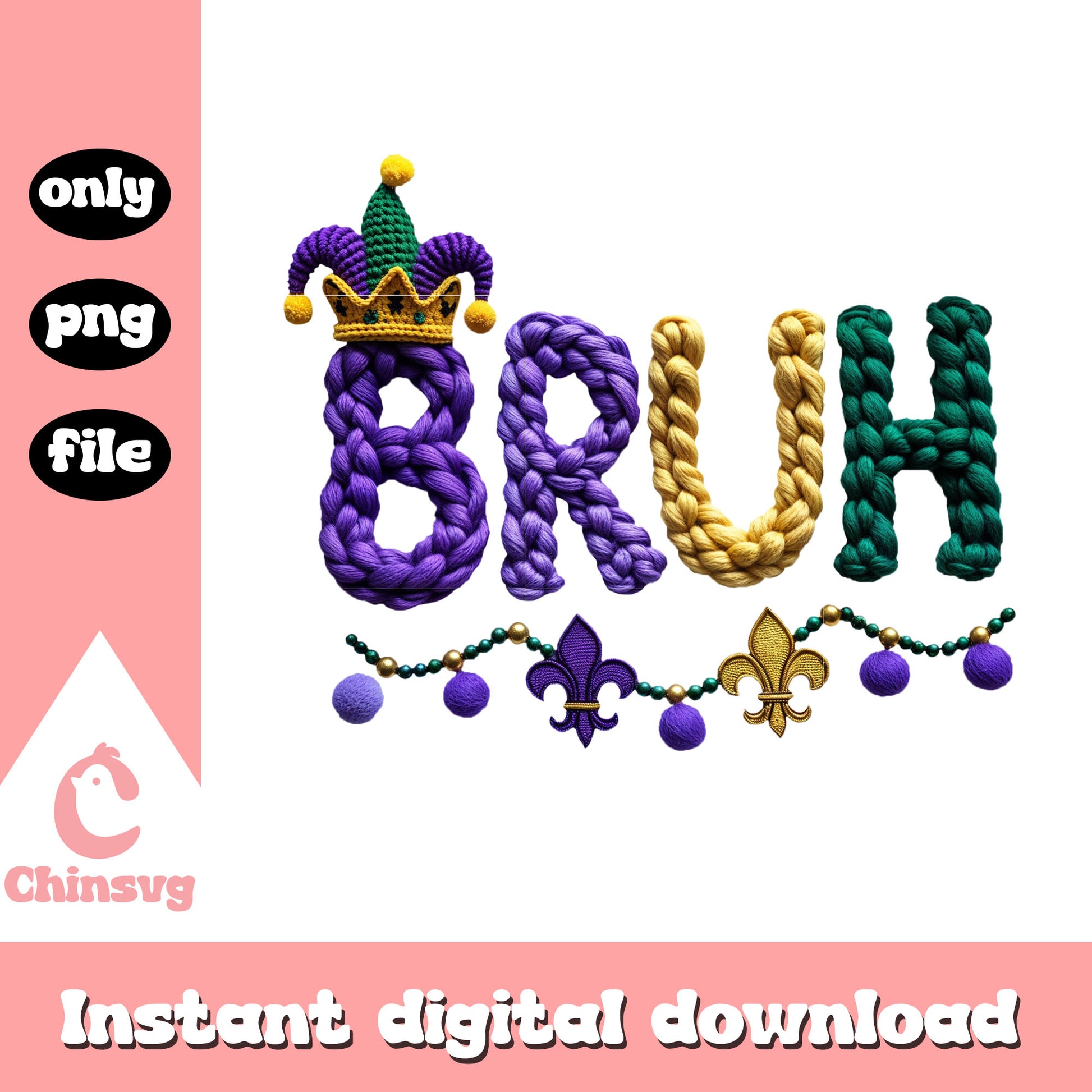 Bruh design mardi gras png, mardi gras new orleans png