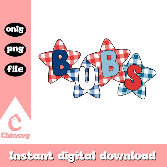 Bubs star america design png, 4th of july holiday​ png