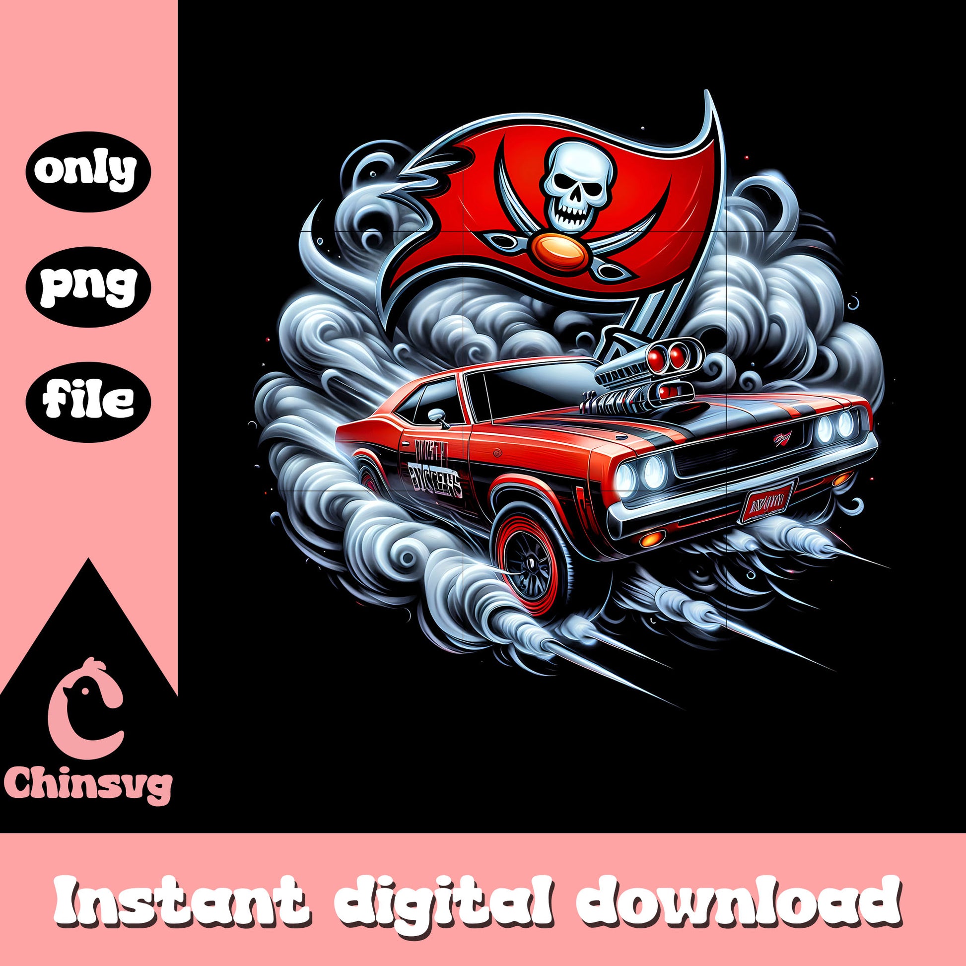 Buccaneers smoke nfl car png, Tampa Bay Buccaneers png