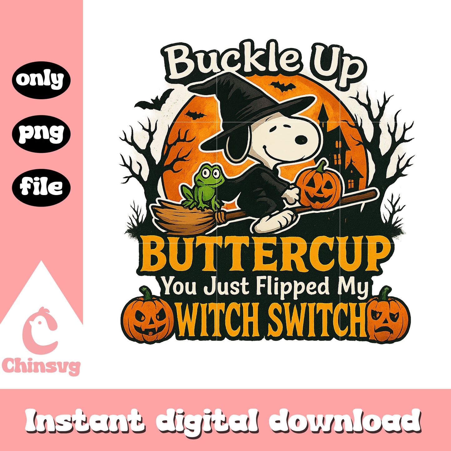 Buckle up witch switch snoopy design png, snoopy peanuts png