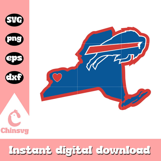 Buffafo bills american football logo design svg, buffalo bills svg