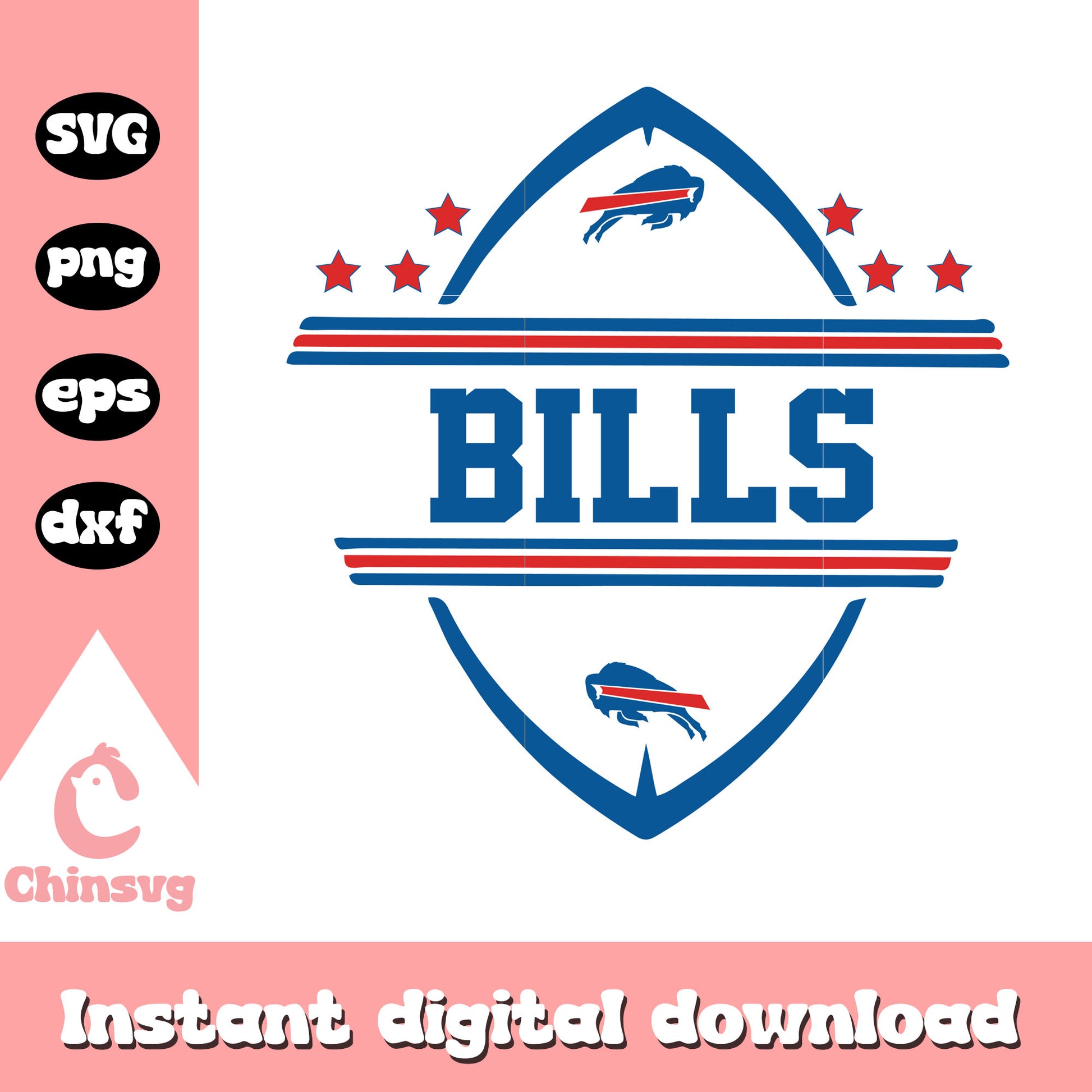 Buffafo bills nfl sport logo svg, logo of the buffalo bills svg