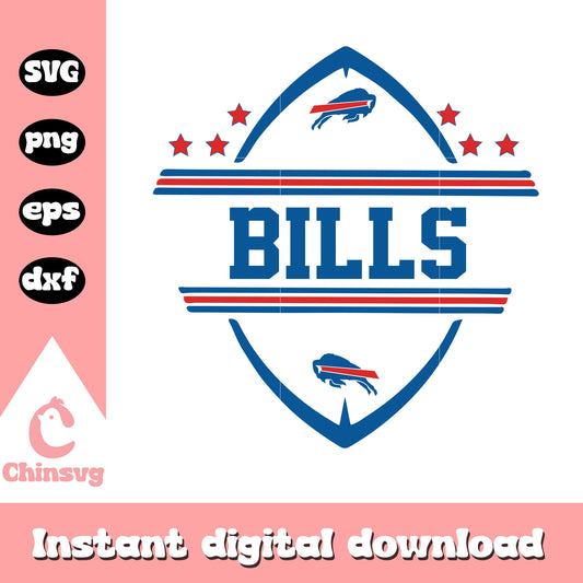 Buffafo bills nfl sport logo svg, logo of the buffalo bills svg
