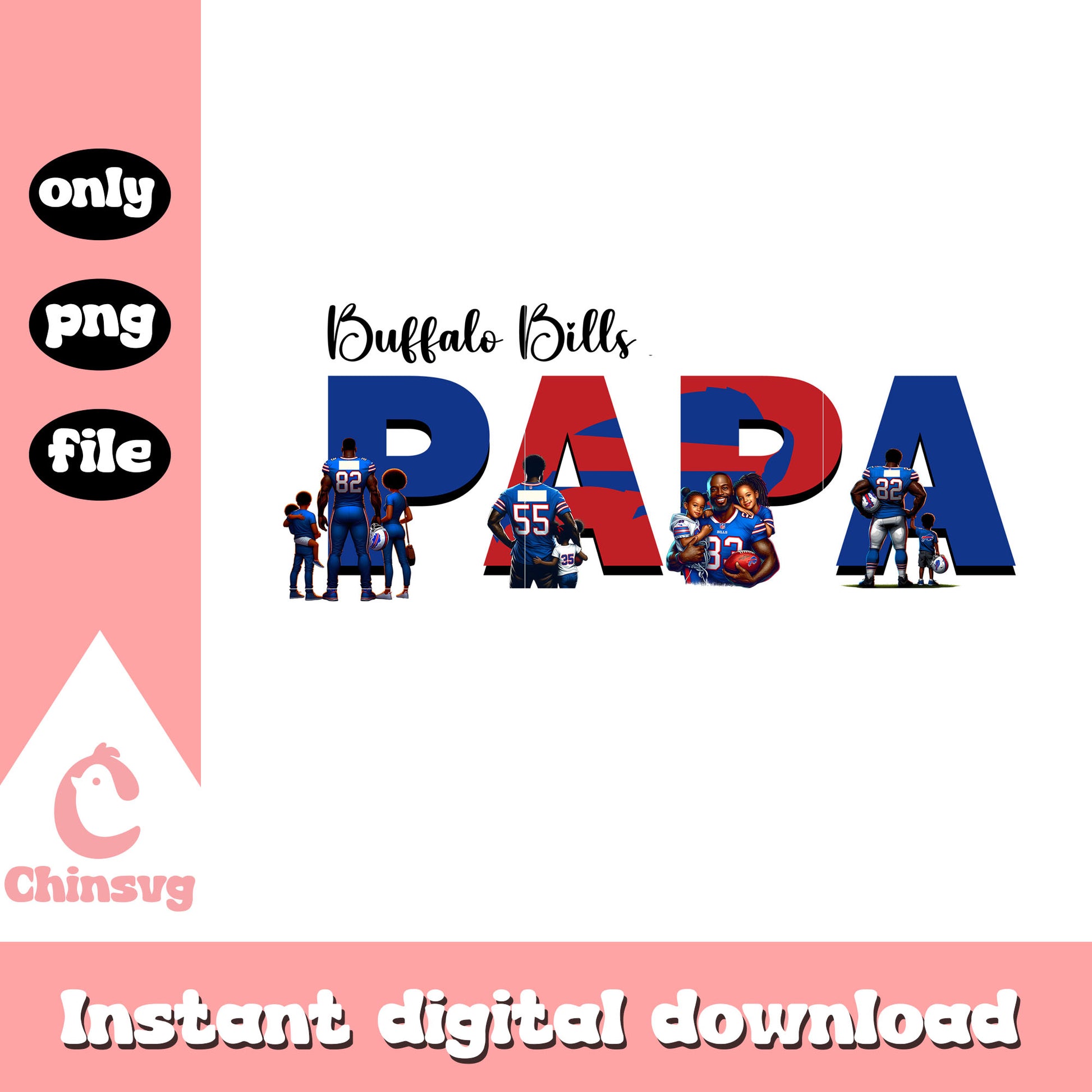 Buffalo Bills papa nfl team png, Buffalo Bills football png