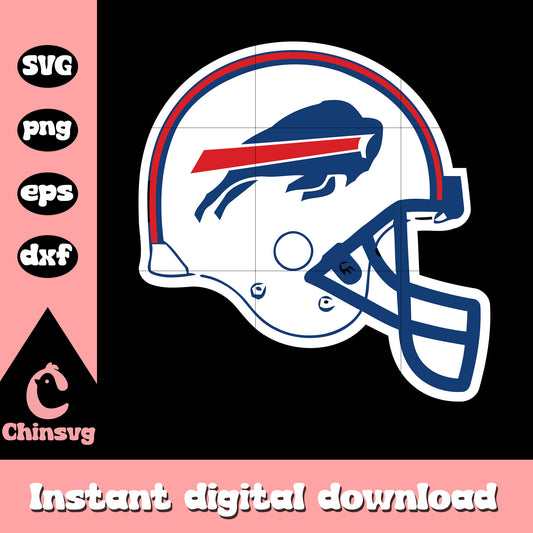 Buffalo bills helmet logo design svg, buffalo bills logo helmet svg