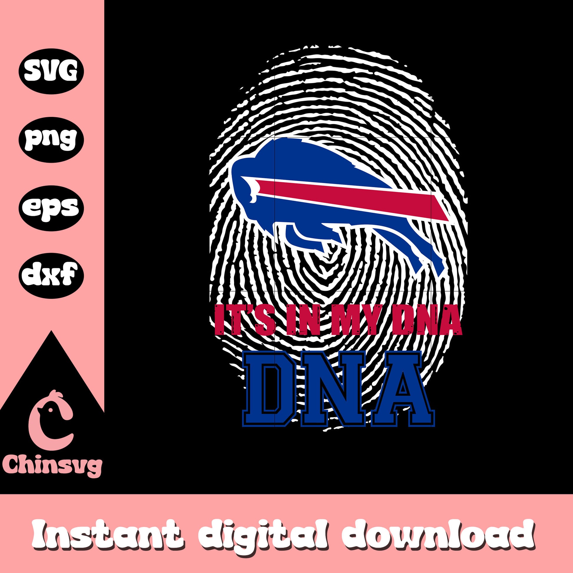 Buffalo bills it's in my dna svg, buffalo bills nfl team svg
