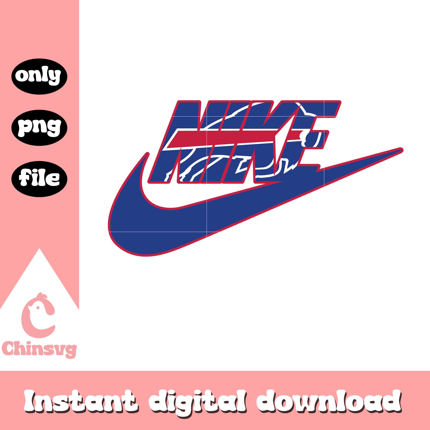 Buffalo bills logo nike design svg, nike svg, nfl logo svg