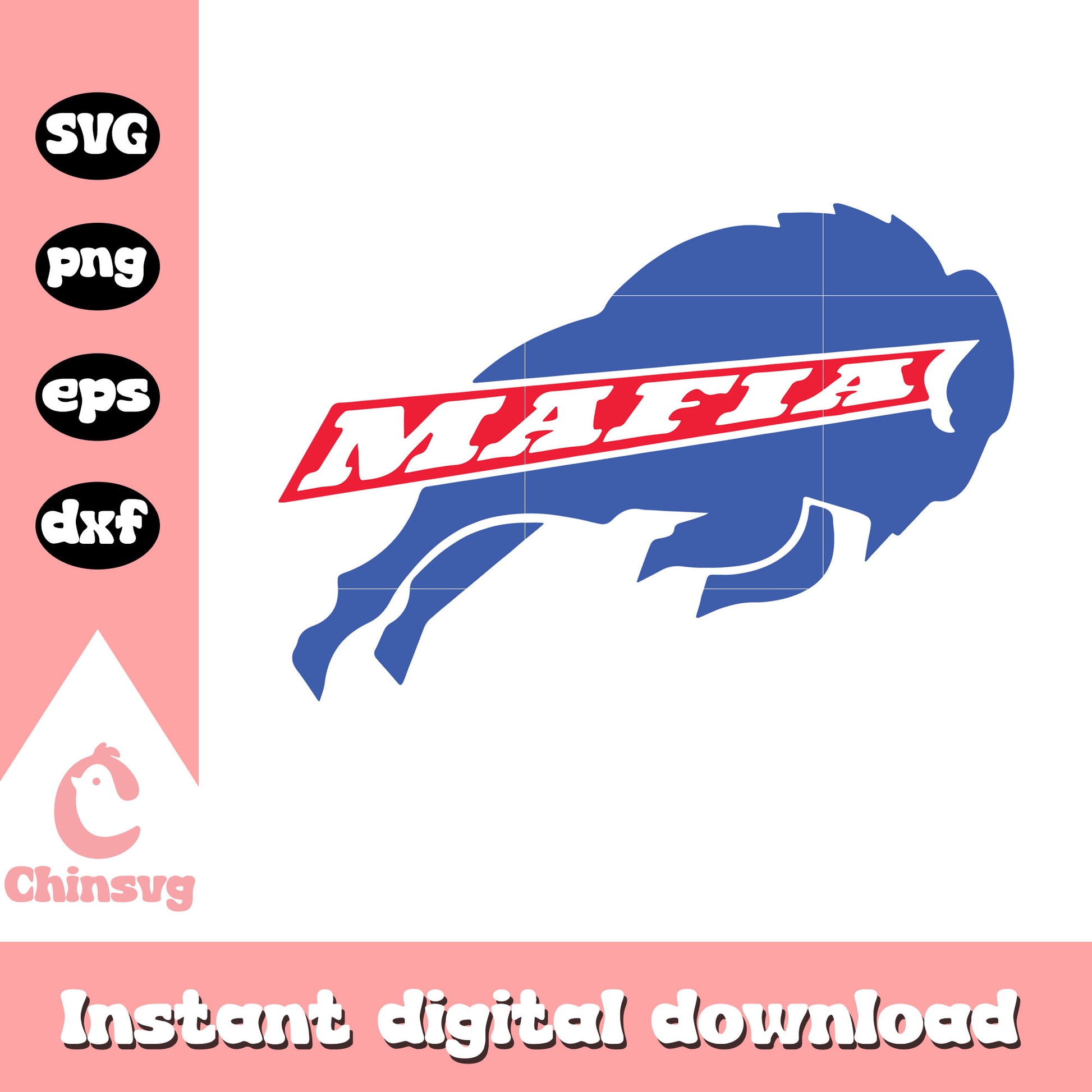 Buffalo bills mafia  logo design svg, nfl football svg