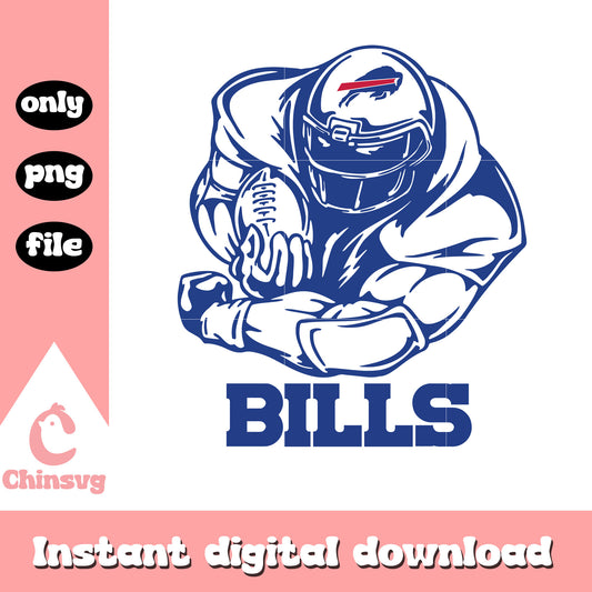 Buffalo bills nfl football sticker svg, buffalo bills team svg