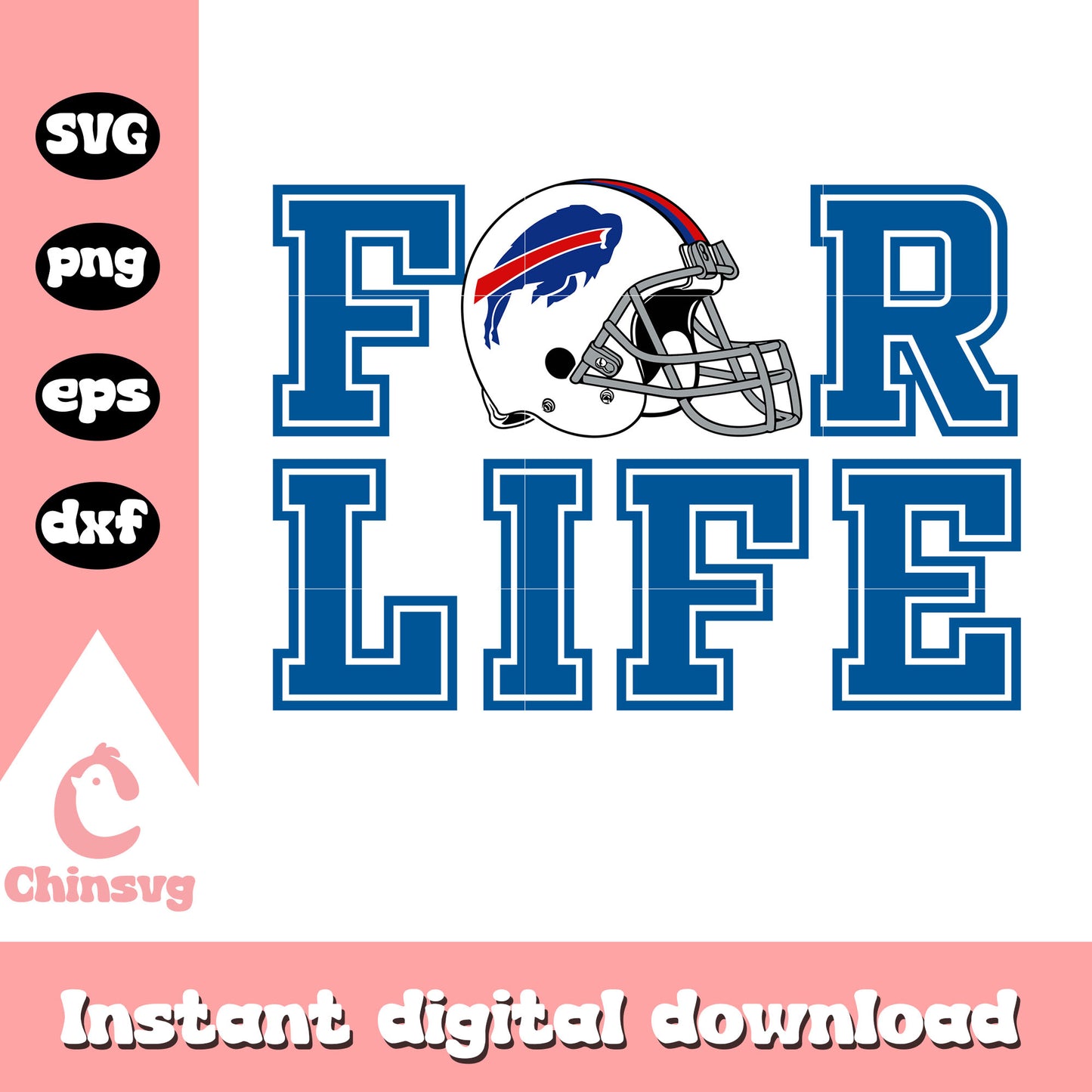 Buffalo bills nfl team helmet for life svg, buffalo bills logo images svg