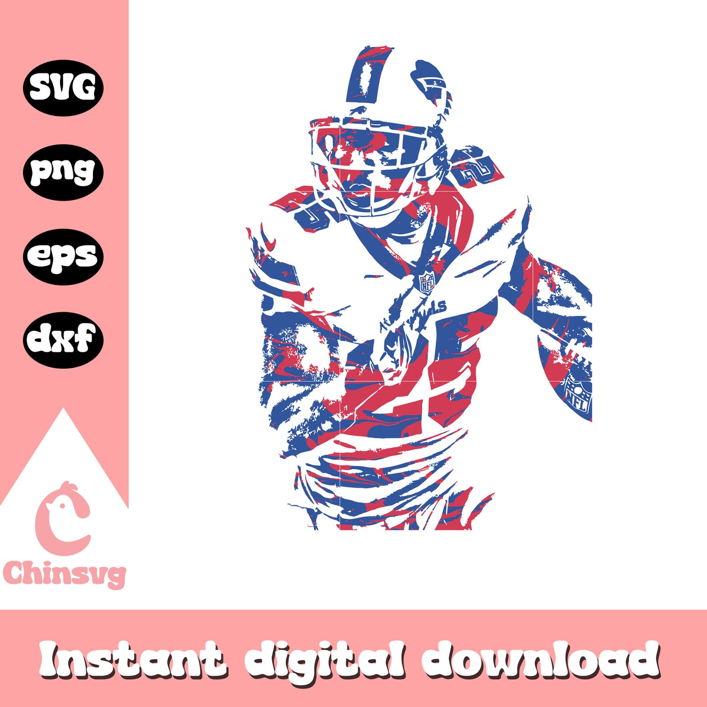 Buffalo bills nfl team player art svg, buffalo bills logo pics svg