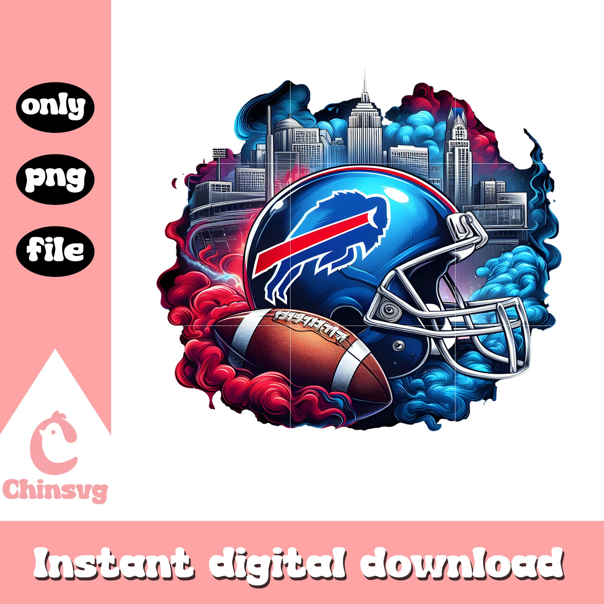 Buffalo bills smoke helme png, buffalo bills logo png