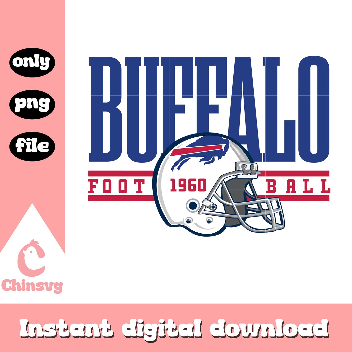 Buffalo football helmet design svg, bills buffalo football svg