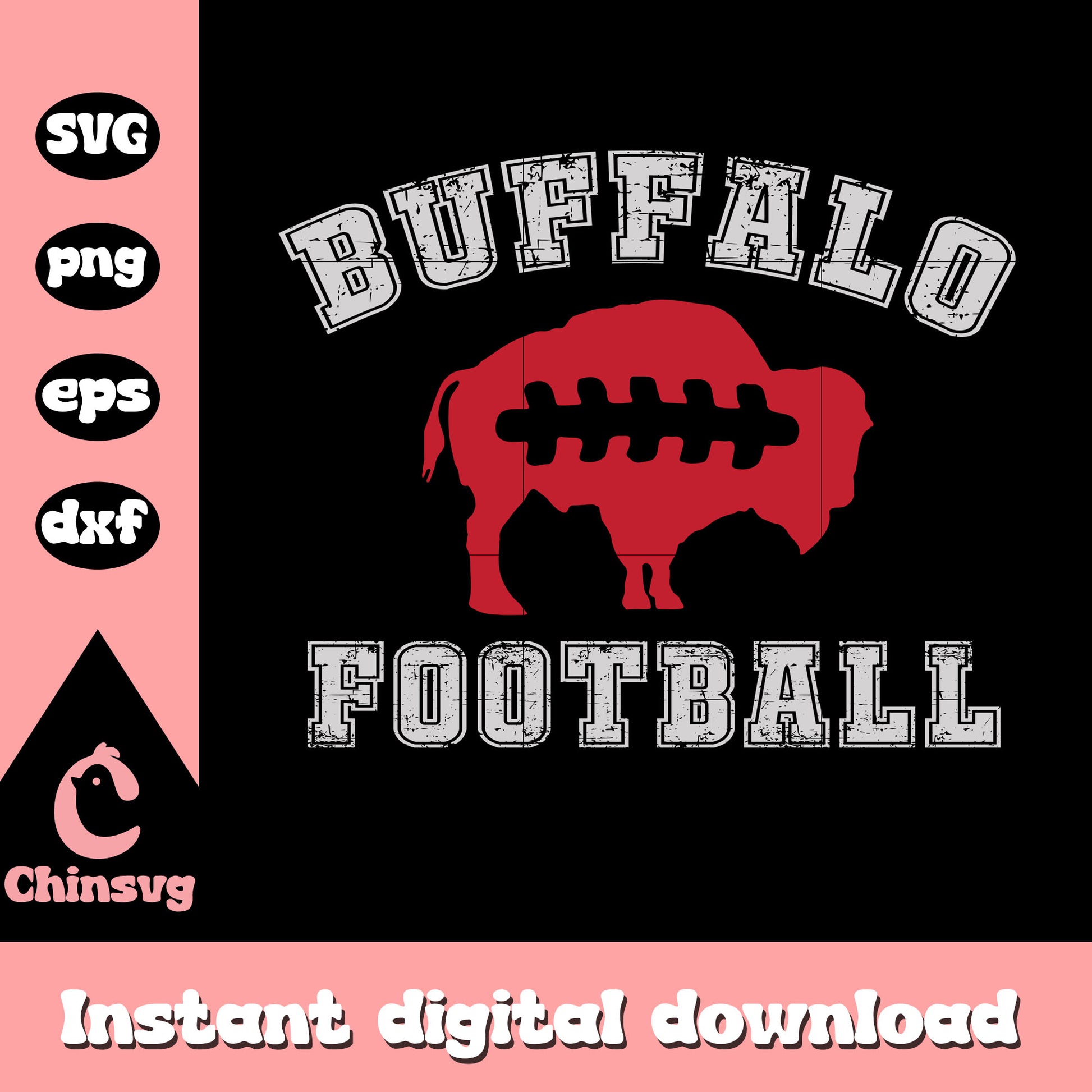 Buffalo football nfl logo design svg, buffalo bills svg