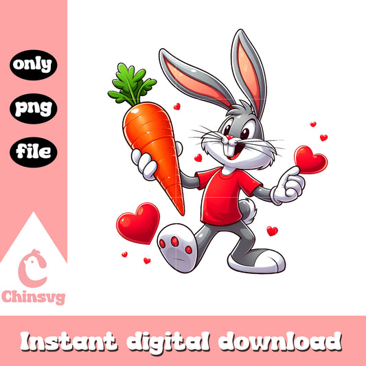 Bugs bunny carrot valentine png, bugs bunny valentine​​ png