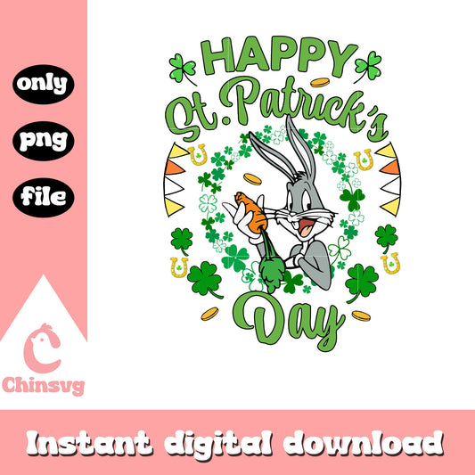 Bugs happy st.patrick's day png, disney png, saint patrick day png