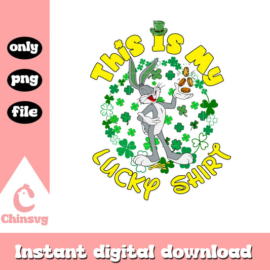 Bugs this is my lucky shirts png, saint patrick day png