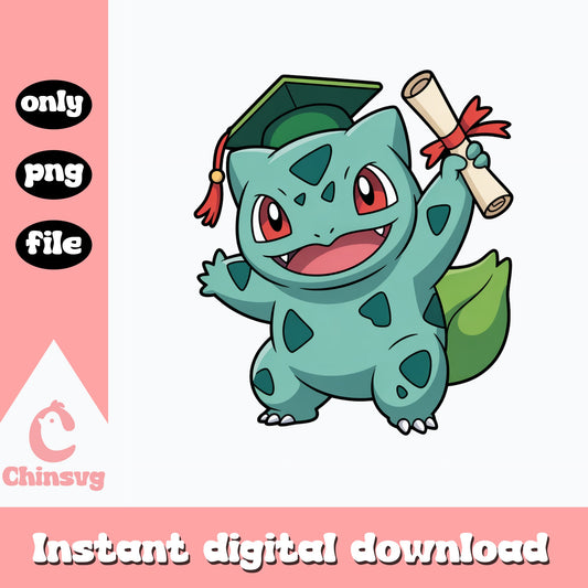 Bulbasaur Graduation Pokemon PNG, Graduate Pokemon, Funny Pokemon PNG