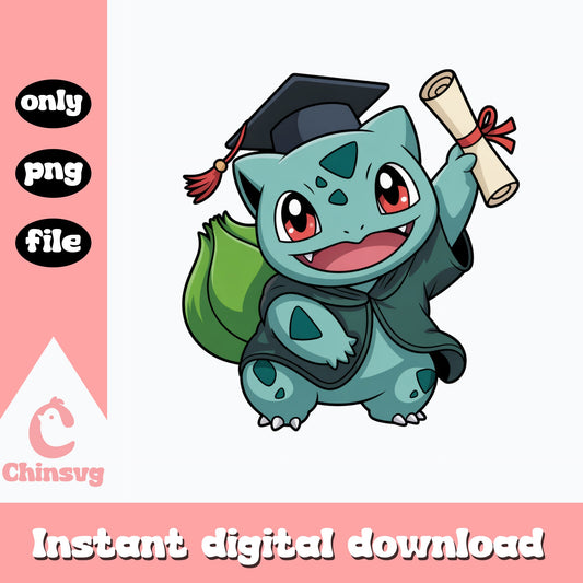 Bulbasaur Graduation Pokemon PNG, Pokemon Graduate PNG, Grad PNG