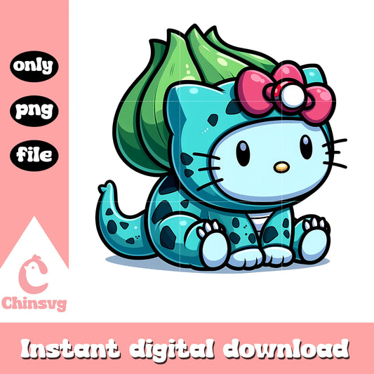Bulbasaur character design png, hello kitty png, pokemon png