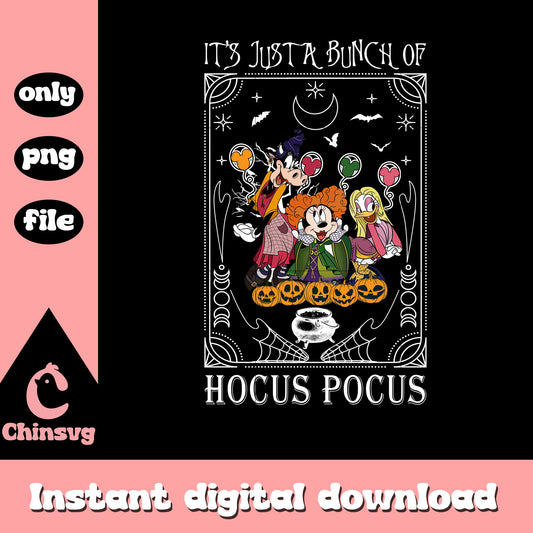 Bunch of hocus pocus card disney art png, halloween hocus pocus png