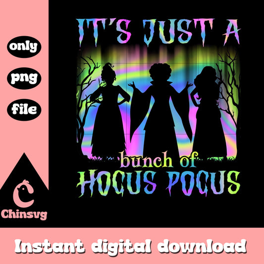 Bunch of hocus pocus colorful halloween design png, trick or treat png