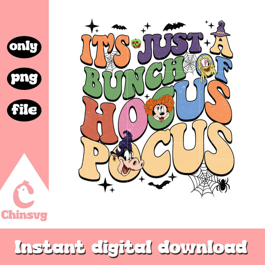 Bunch of hocus pocus disney colorful font design png, hocus pocus art png 