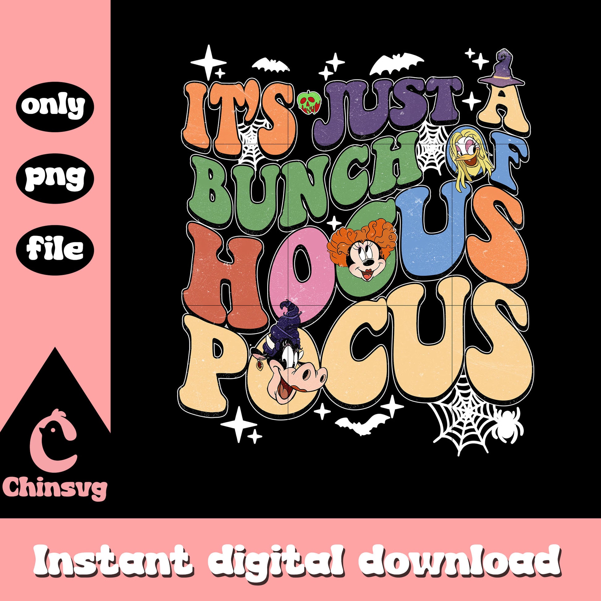 Bunch of hocus pocus disney colorful font png, hocus pocus png 