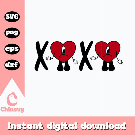 Bunny XoXo svg, Bad Bunny Valentine svg, valentine svg