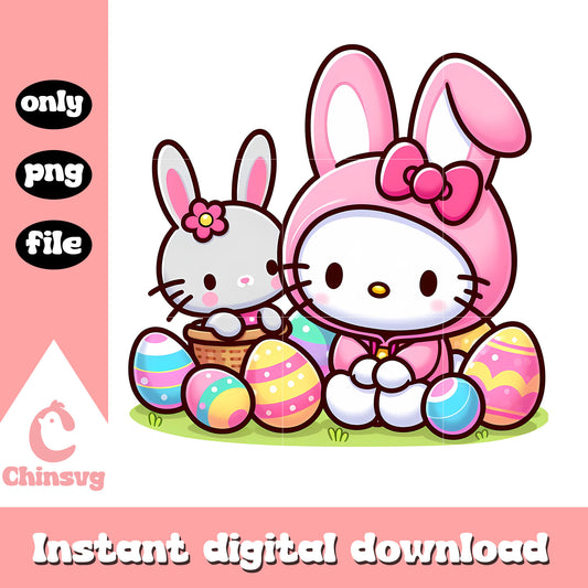 Bunny hello kitty easter day png, hello kitty costume​ png