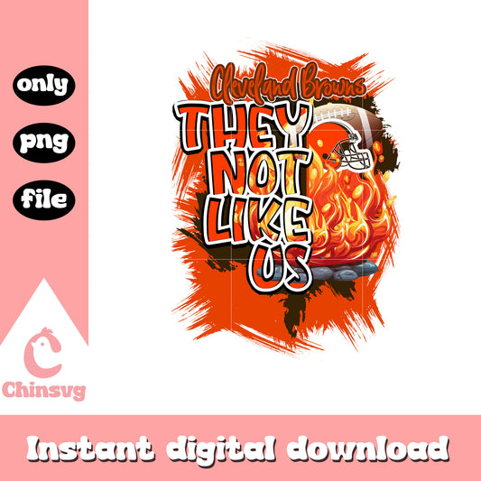 Burnning Cleveland Browns logo they not like us png, nfl logo png